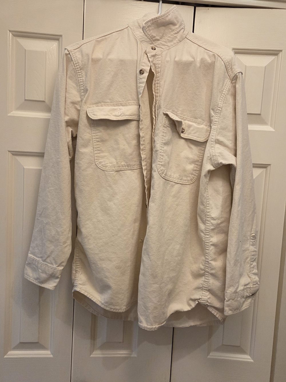 Fieldmaster Cream Lightweight Shirt Jacket - Utility Pockets